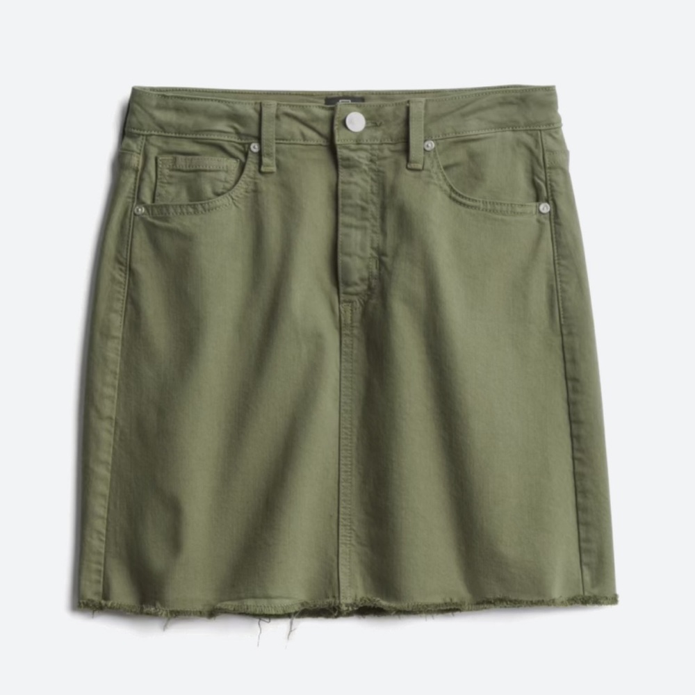 Just Black Denim Skirt, Olive Green, Size S